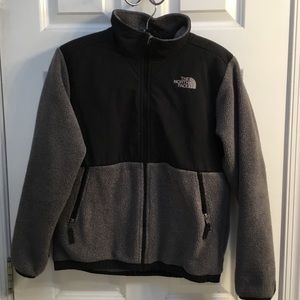 Grey&Black north face jacket